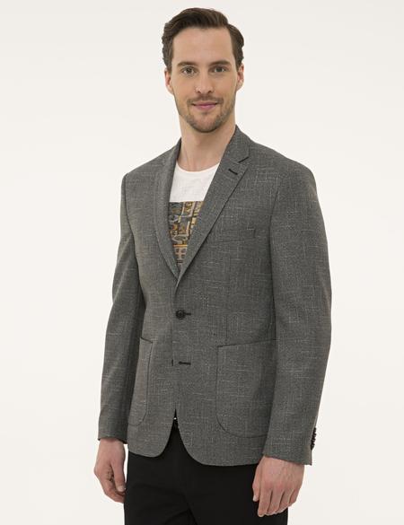 Füme Slim Fit Ceket - 50229784008