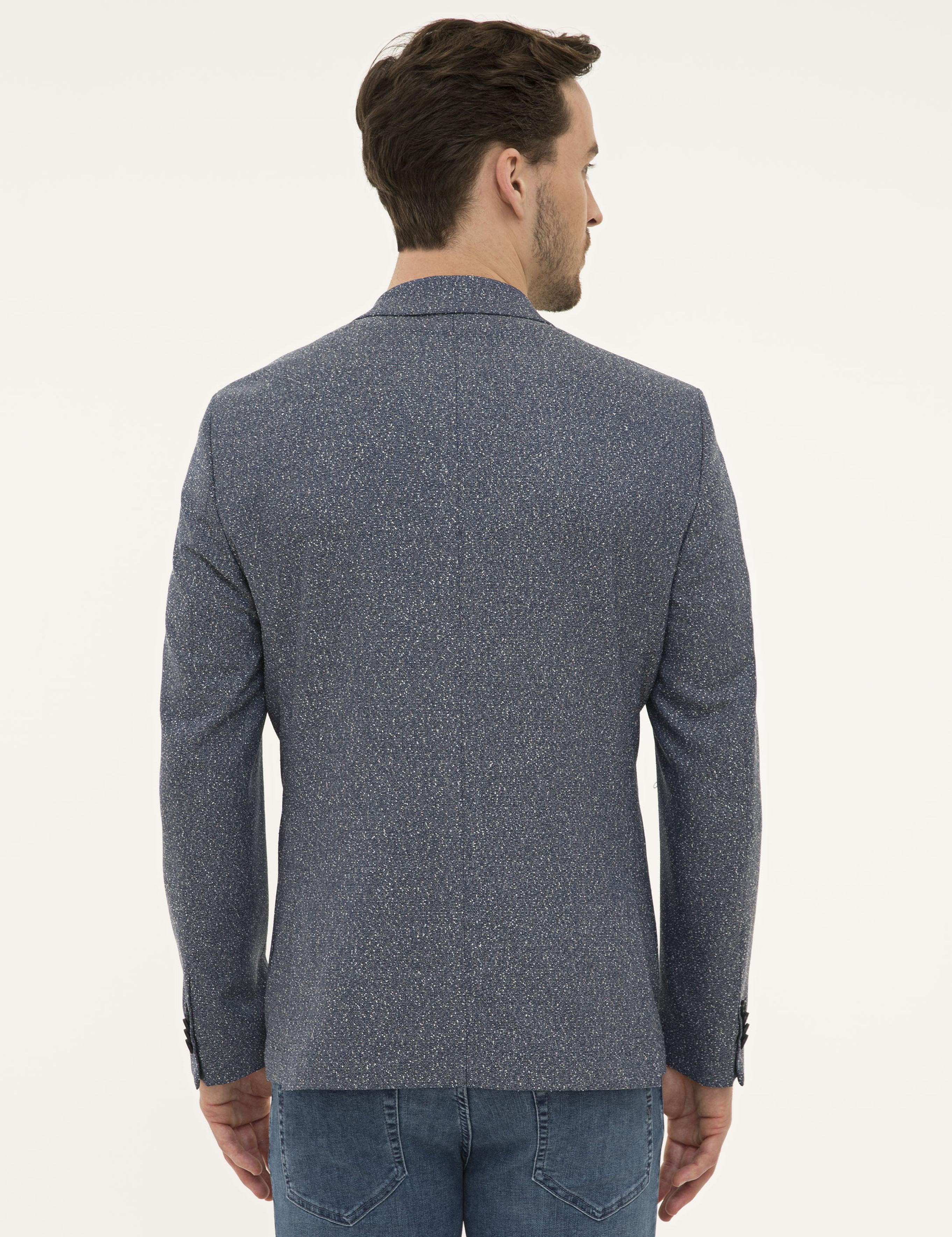 Koyu Mavi Slim Fit Ceket