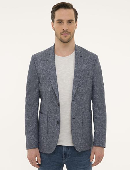 Koyu Mavi Slim Fit Ceket - 50230061011