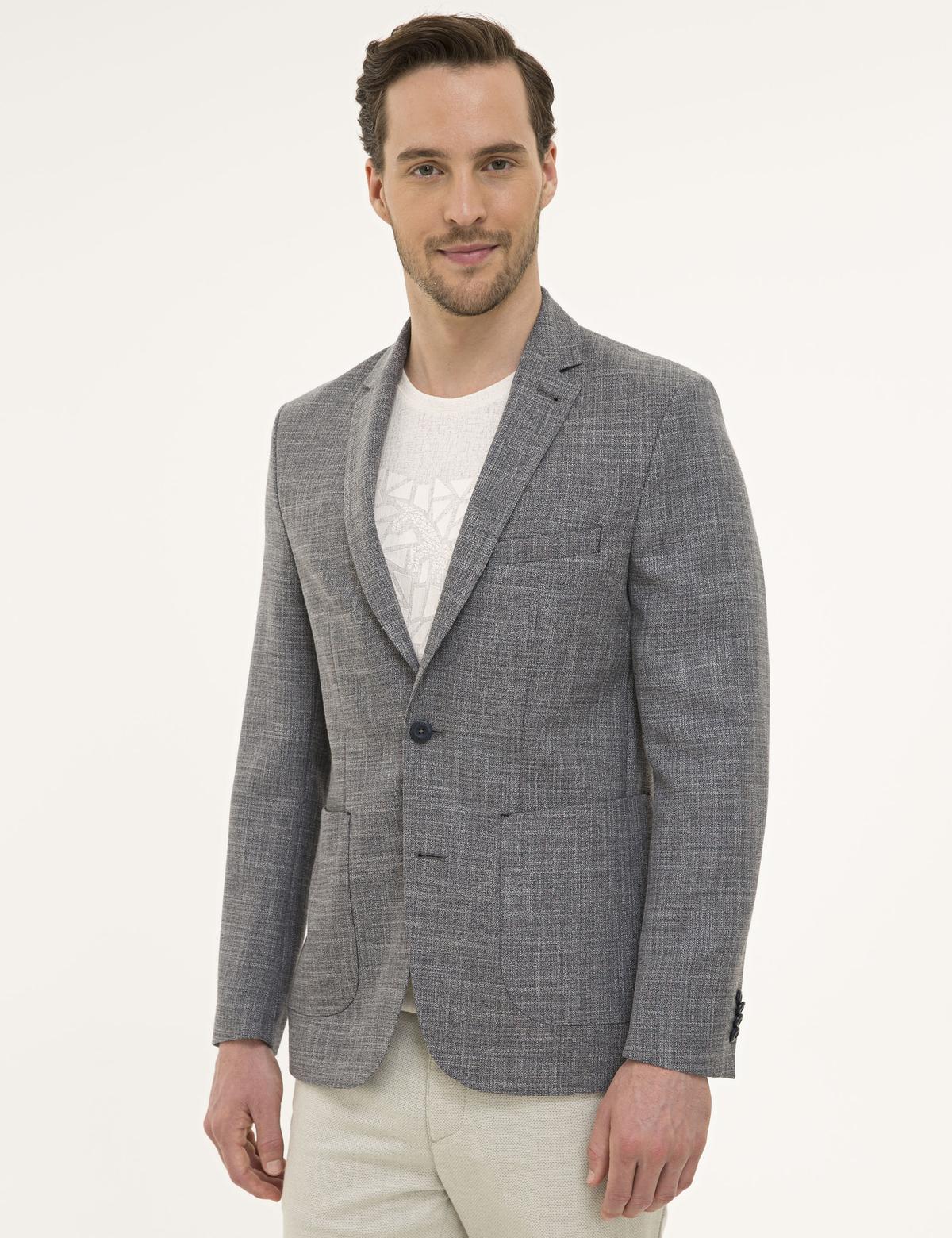 Gri Slim Fit Ceket - 50229785074