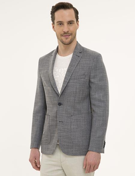 Gri Slim Fit Ceket - 50229785074