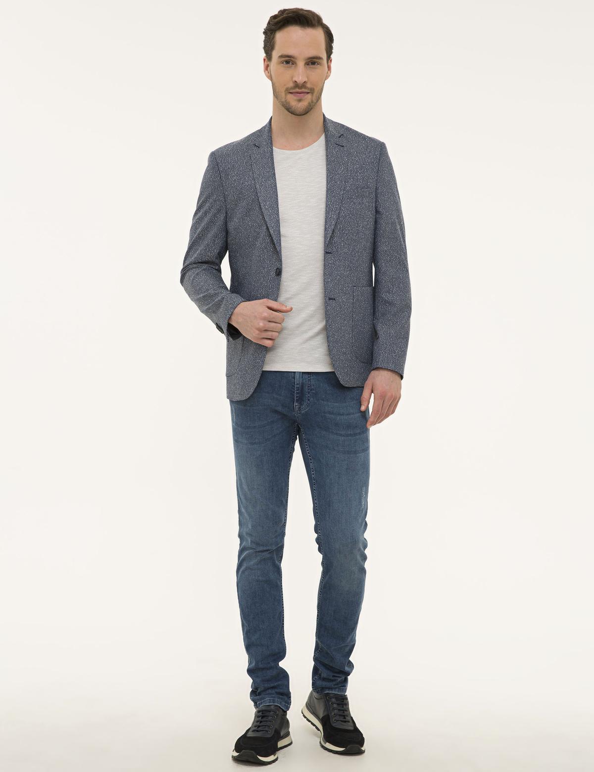 Koyu Mavi Slim Fit Ceket - 50230061011