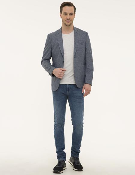Koyu Mavi Slim Fit Ceket - 50230061011