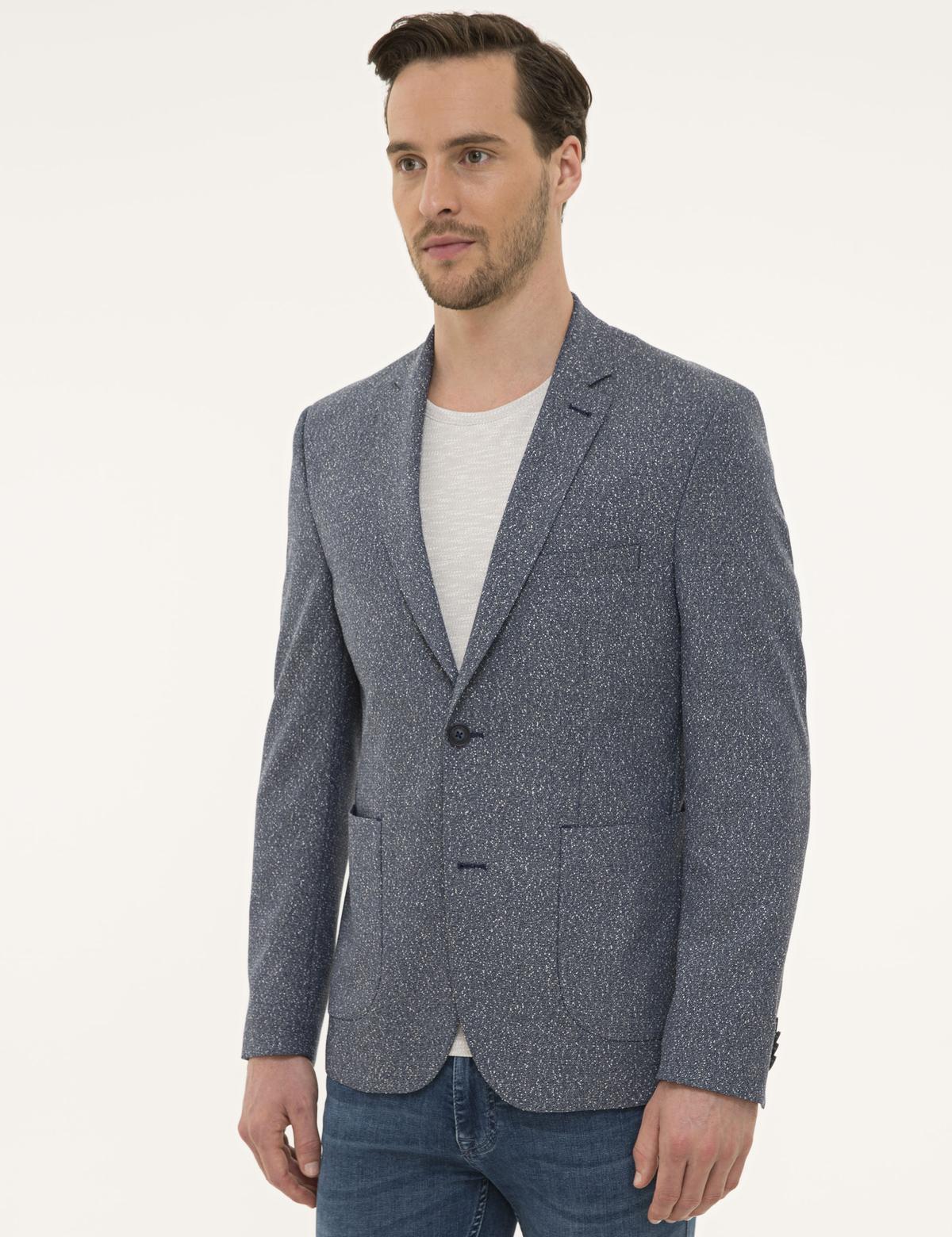 Koyu Mavi Slim Fit Ceket - 50230061011