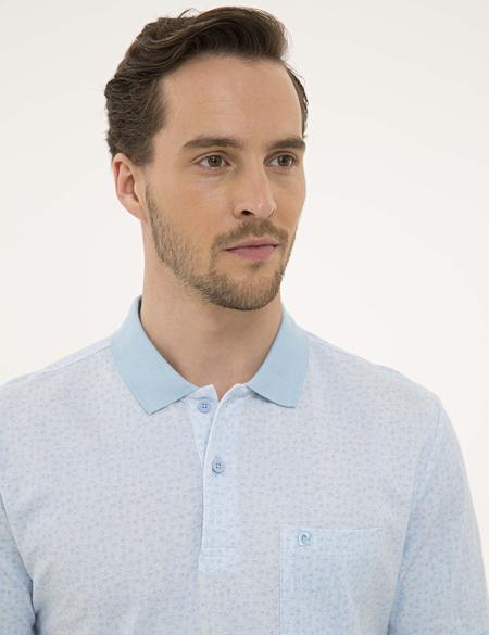 Açık Mavi Regular Fit Polo Yaka Tişört - 50224466002