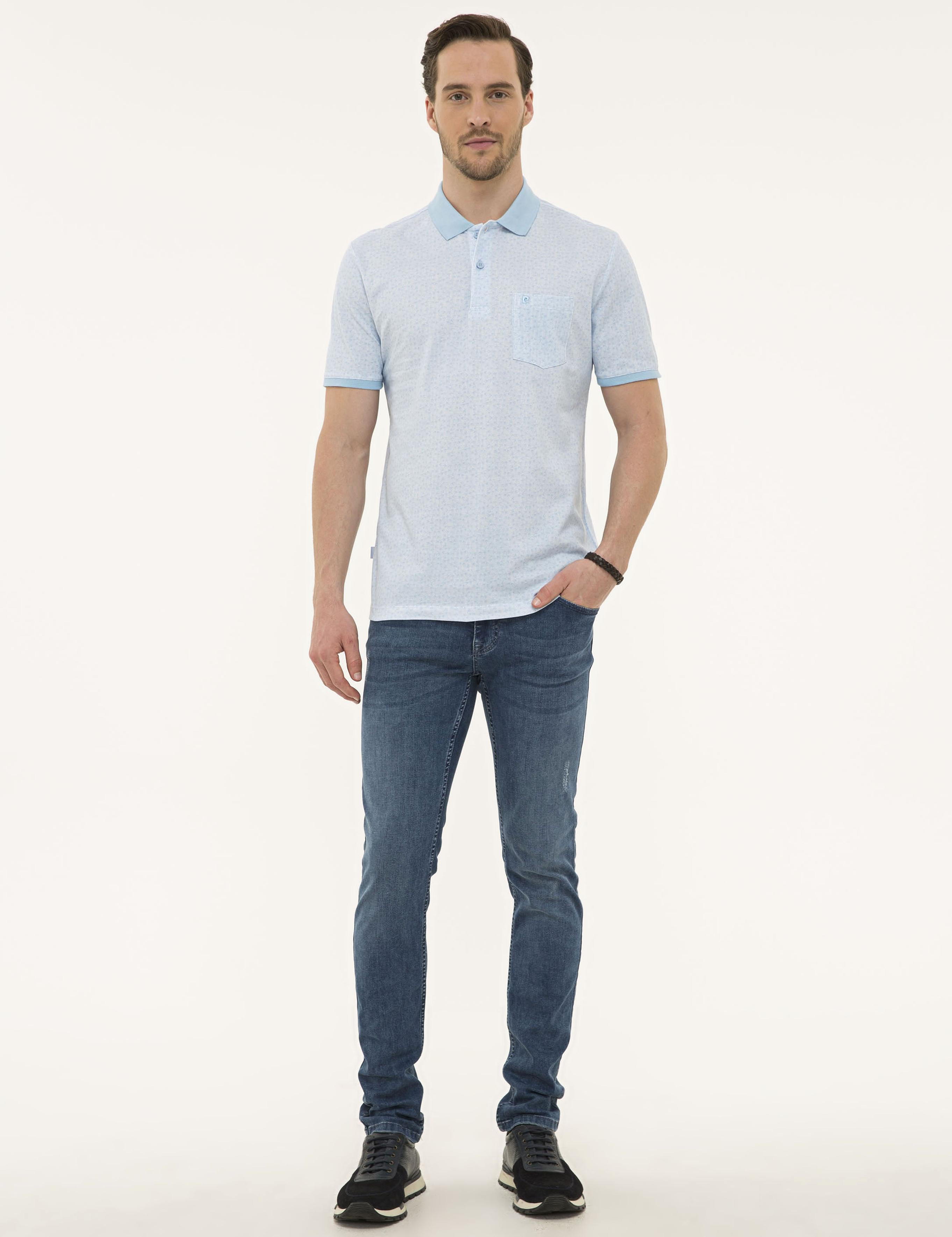 Açık Mavi Regular Fit Polo Yaka Tişört