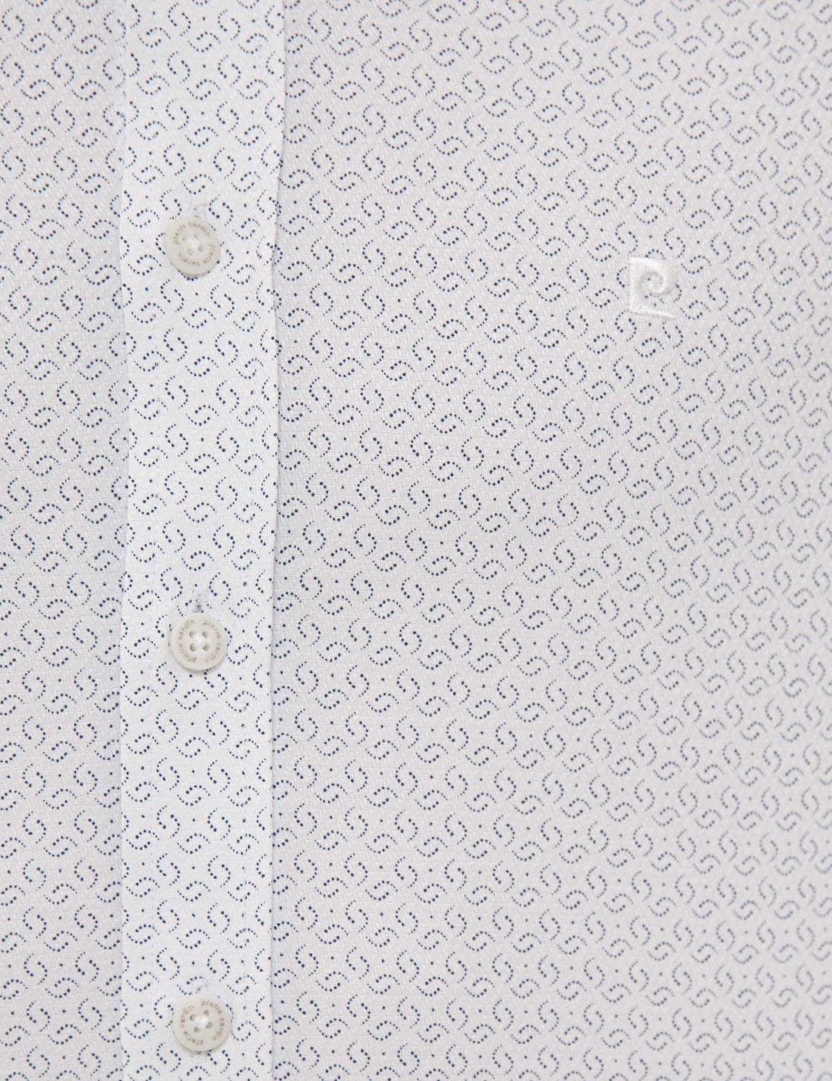 Lacivert Detaylı Beyaz Slim Fit Gömlek - 50227325002