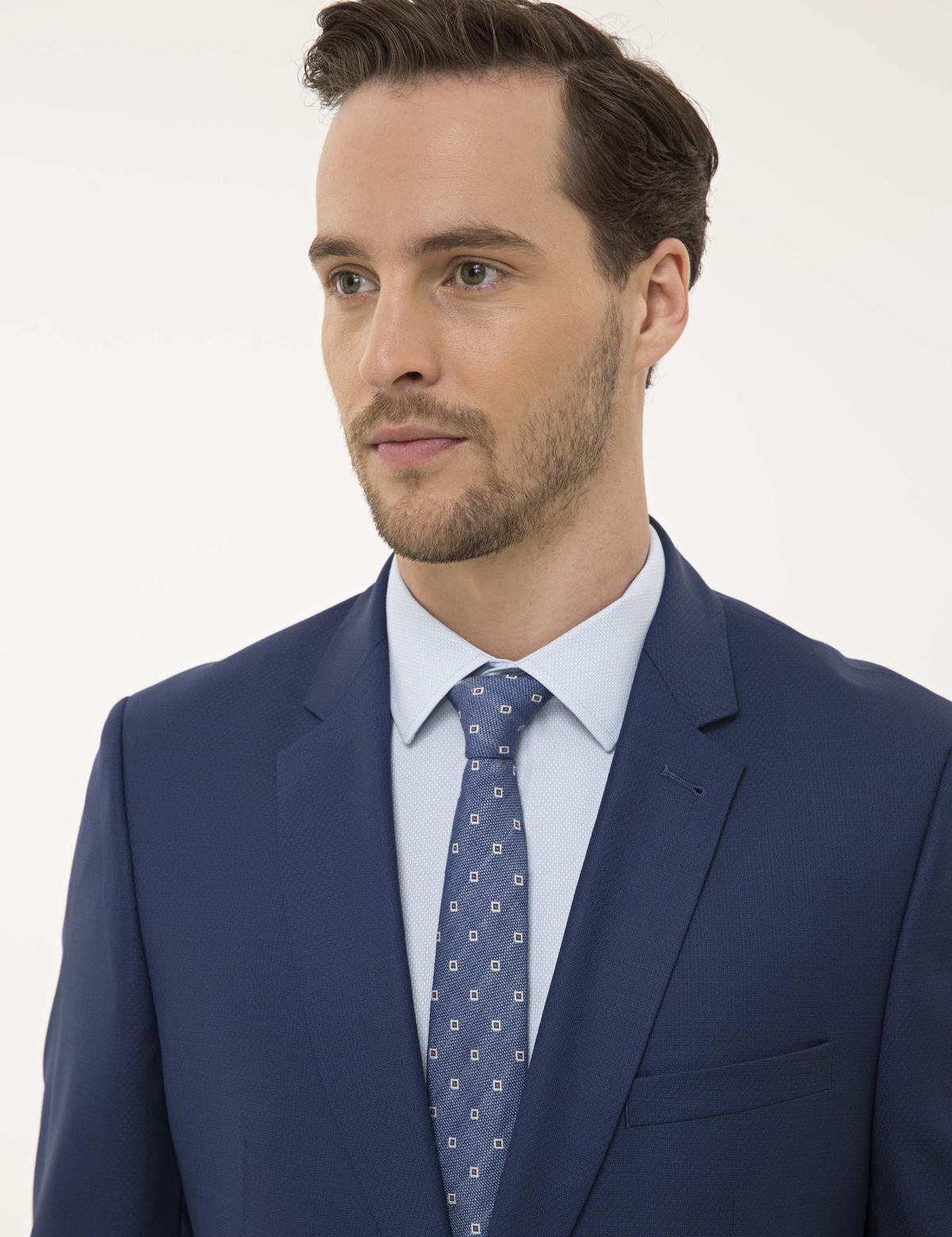 İndigo Mavi Slim Fit Takım Elbise - 50229846074