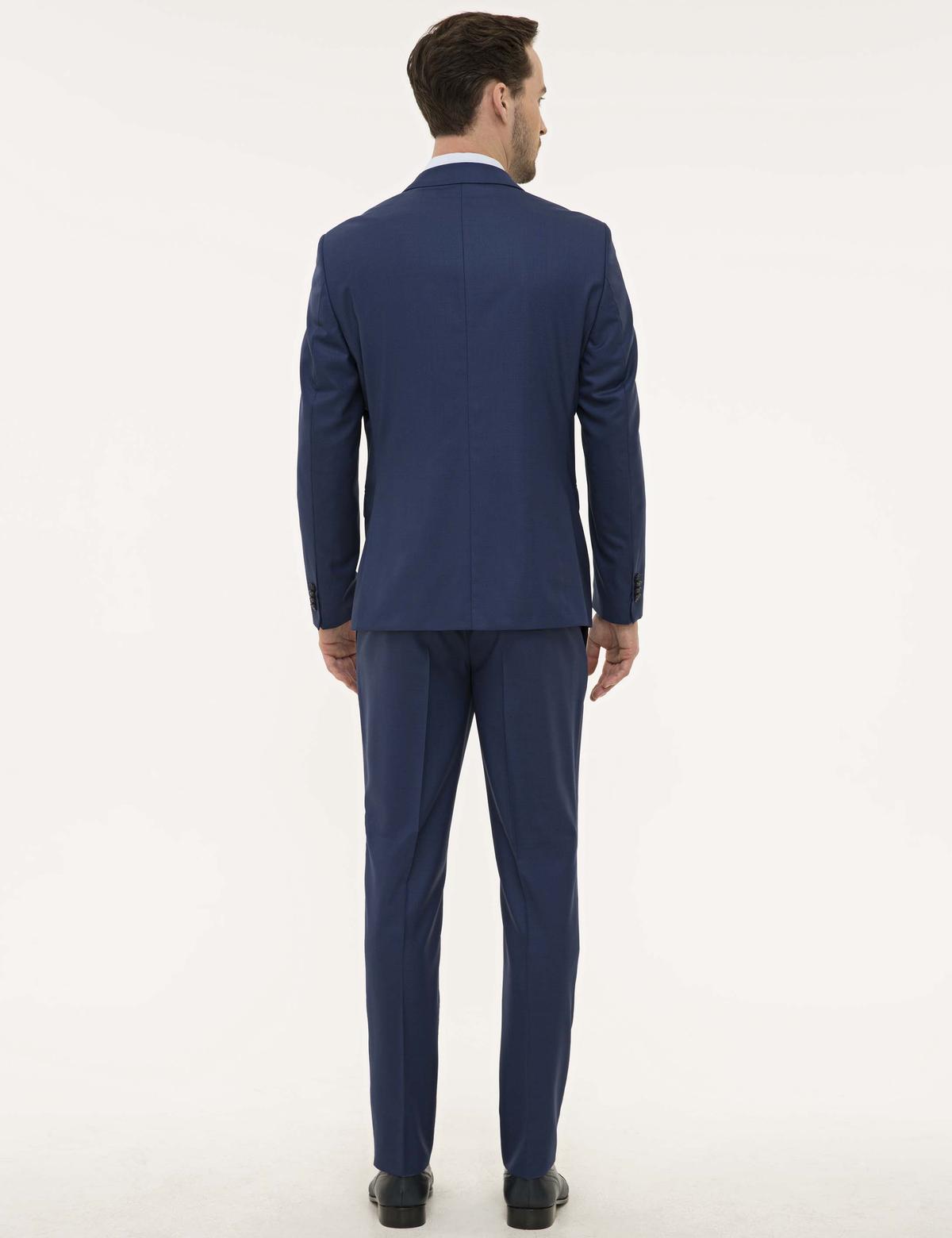 İndigo Mavi Slim Fit Takım Elbise - 50229846074