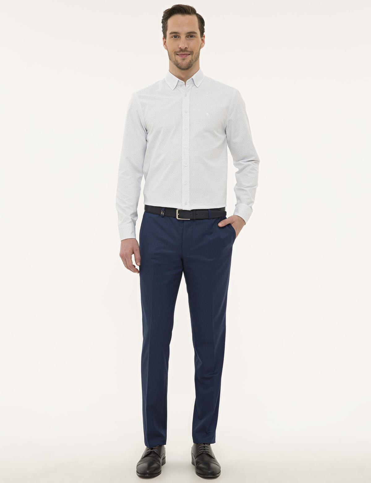 Açık Mavi Slim Fit Uzun Kollu Gömlek - 50227491001