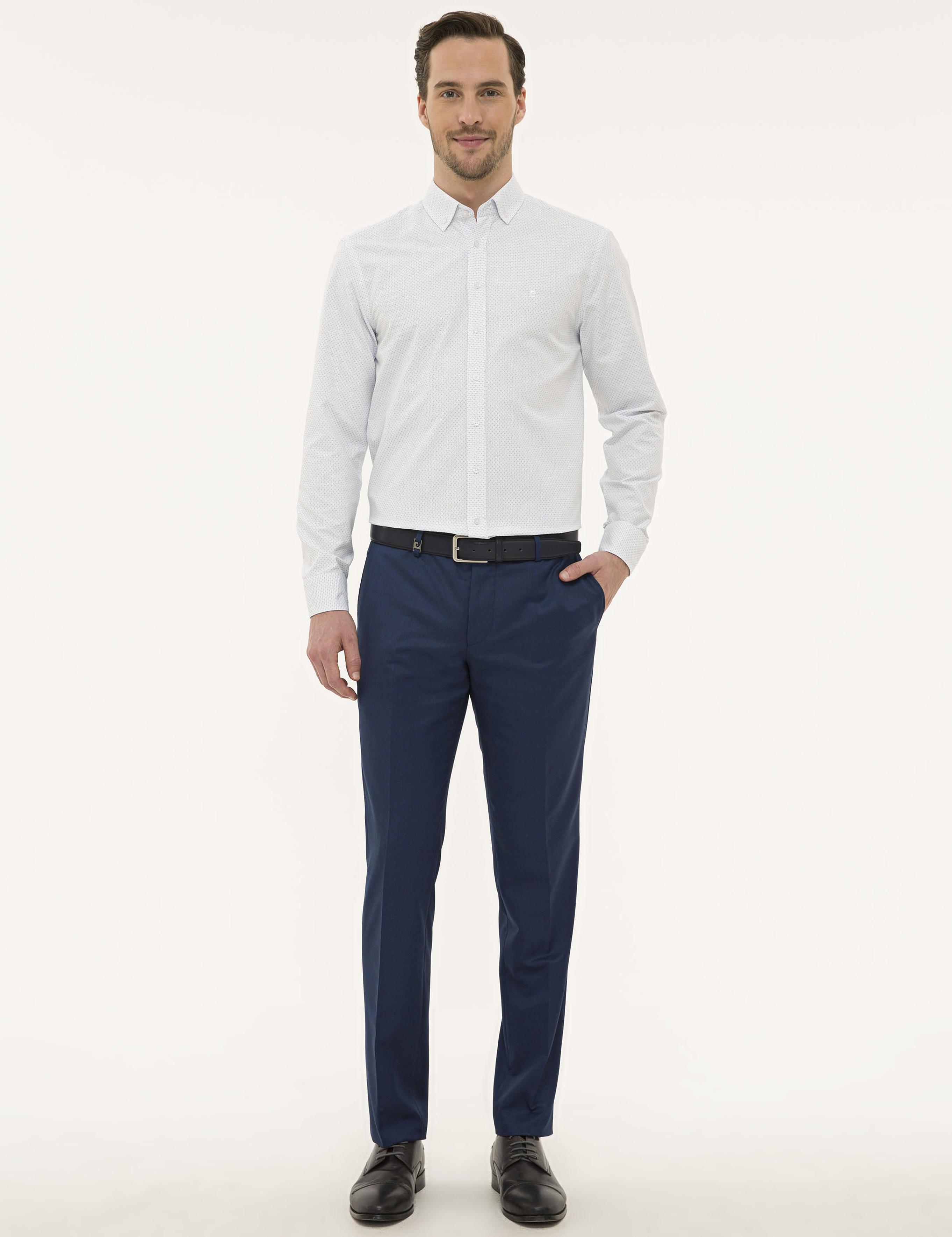 Açık Mavi Slim Fit Uzun Kollu Gömlek