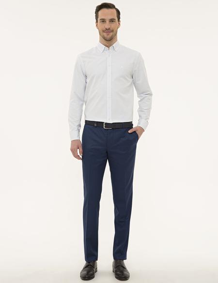 Açık Mavi Slim Fit Uzun Kollu Gömlek - 50227491001