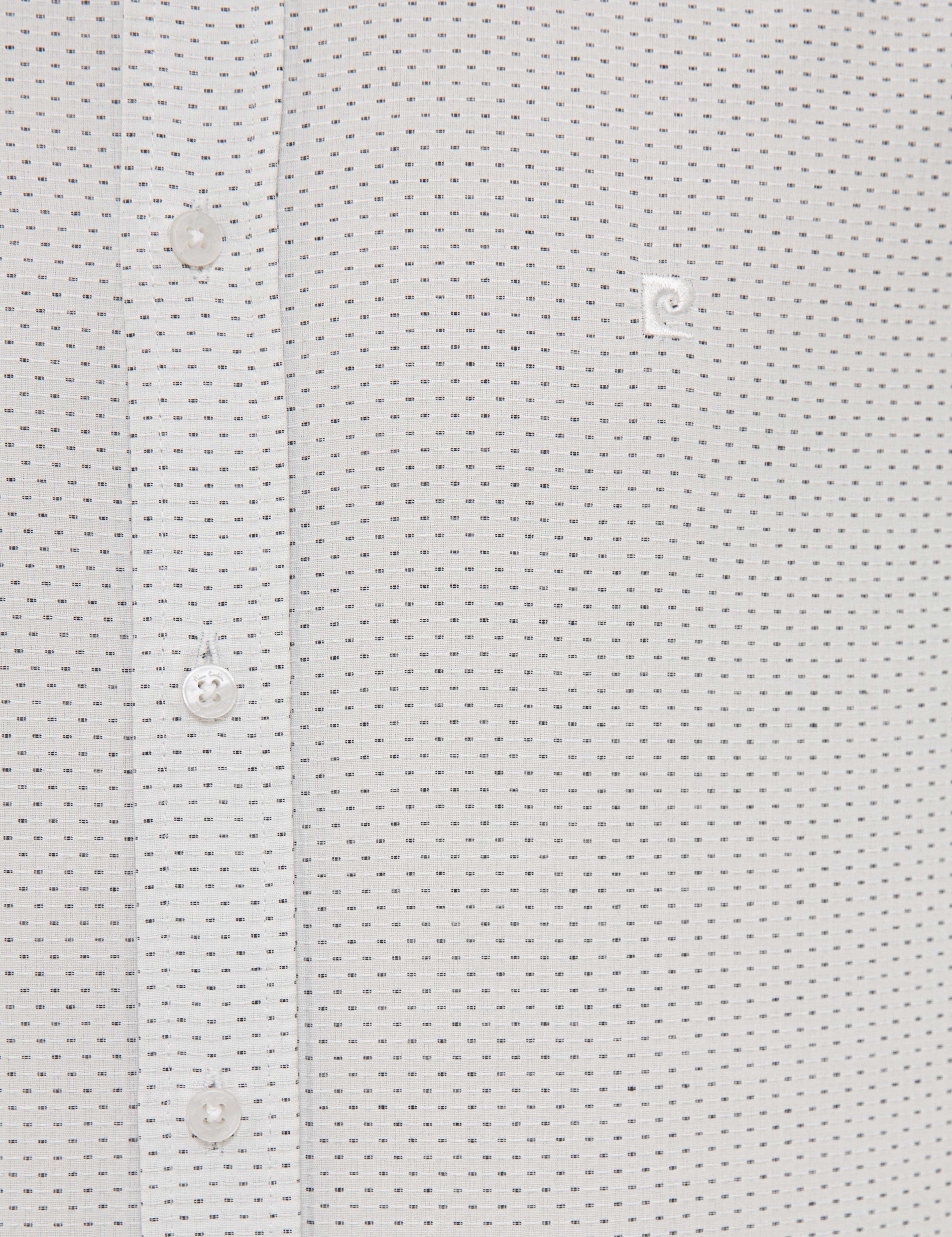 Siyah Detaylı Beyaz Slim Fit Gömlek - Image 5