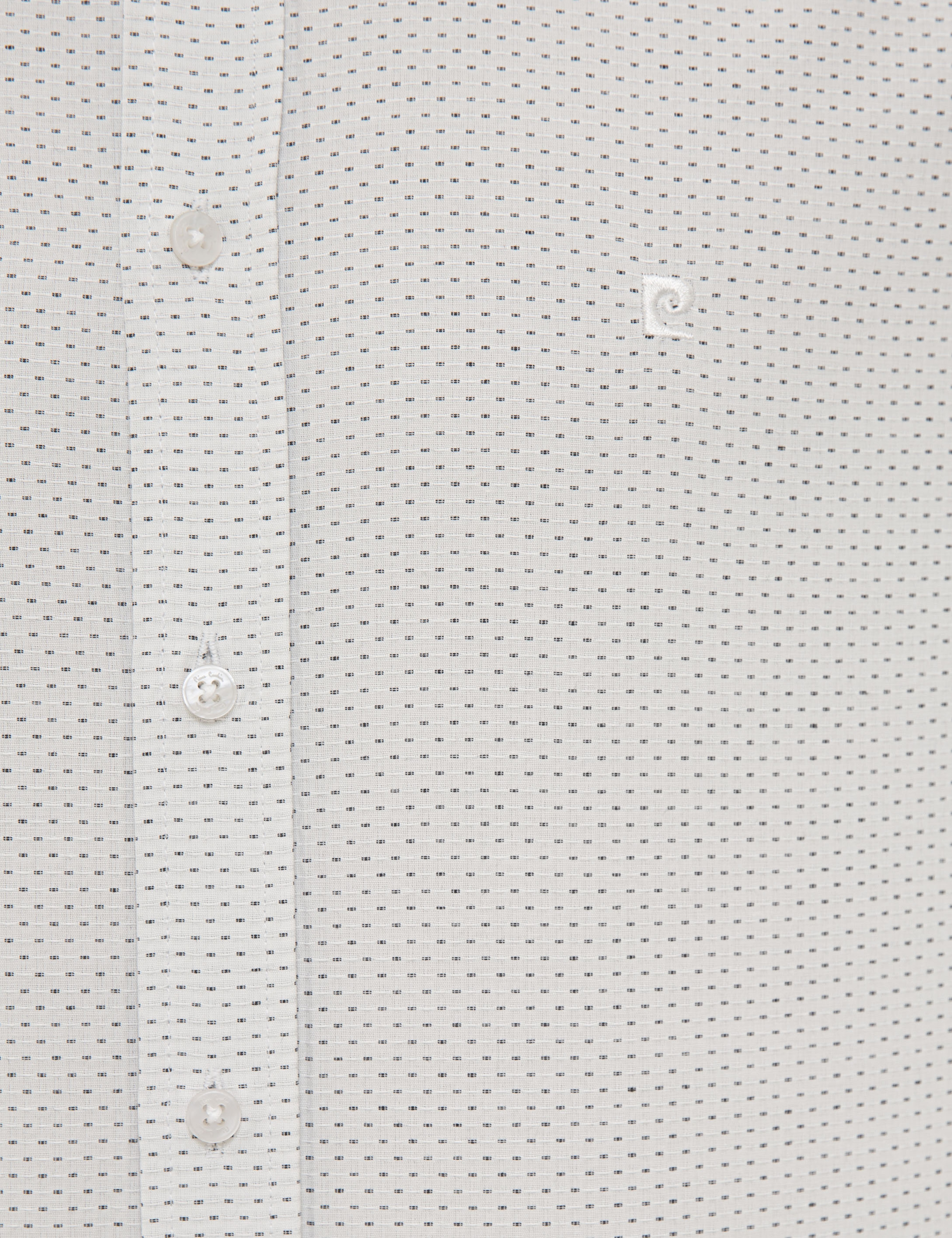 Siyah Detaylı Beyaz Slim Fit Gömlek