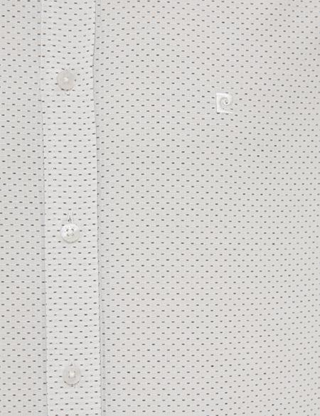 Siyah Detaylı Beyaz Slim Fit Gömlek - 50227491018