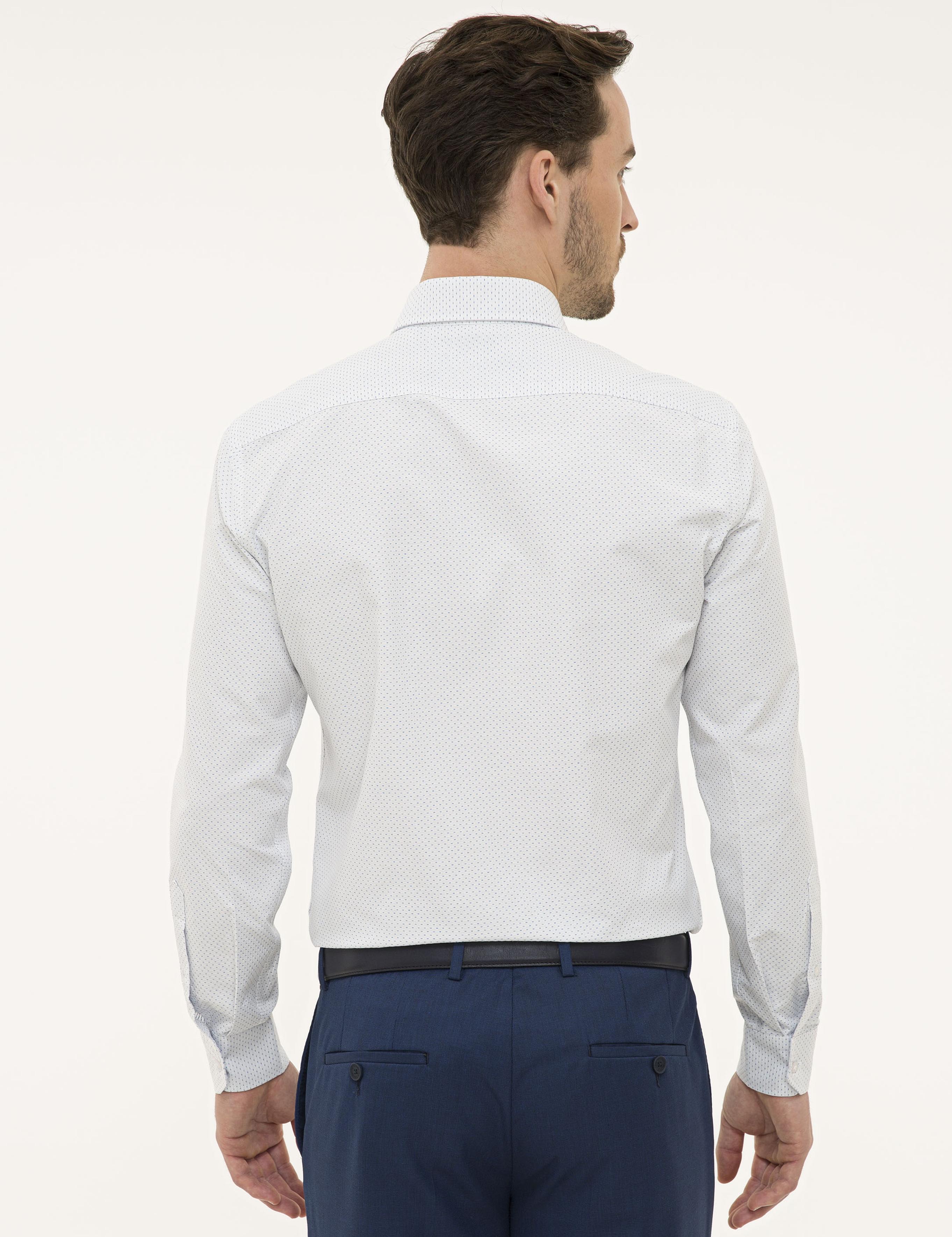 Açık Mavi Slim Fit Uzun Kollu Gömlek