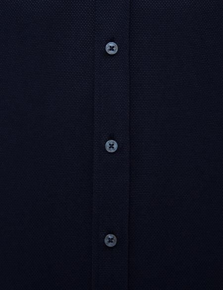 Lacivert Slim Fit Armürlü Gömlek - 50227370020