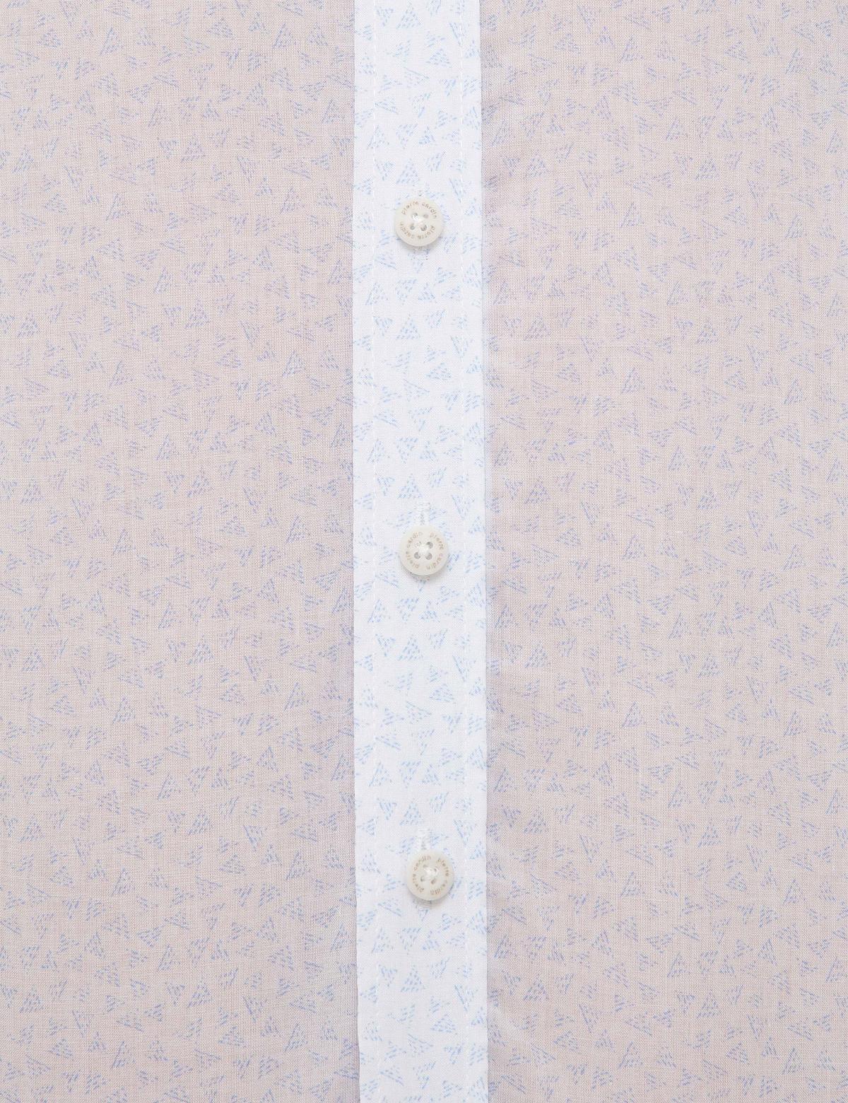 Mavi Detaylı Beyaz Slim Fit Gömlek - 50227327020