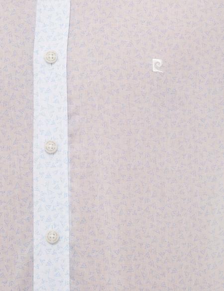 Mavi Detaylı Beyaz Slim Fit Gömlek - 50227327020