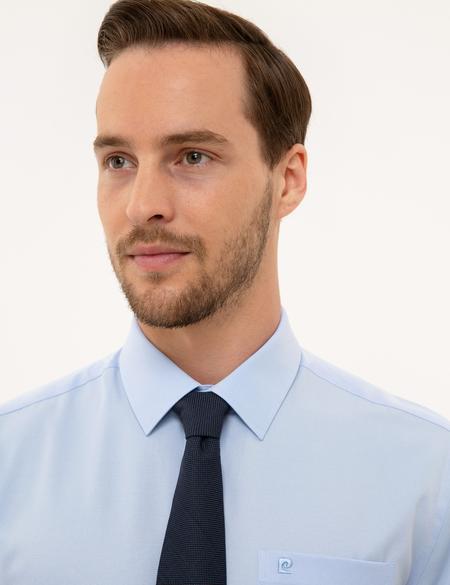 Açık Mavi Regular Fit Basic Kısa Kollu Gömlek - 50228346032