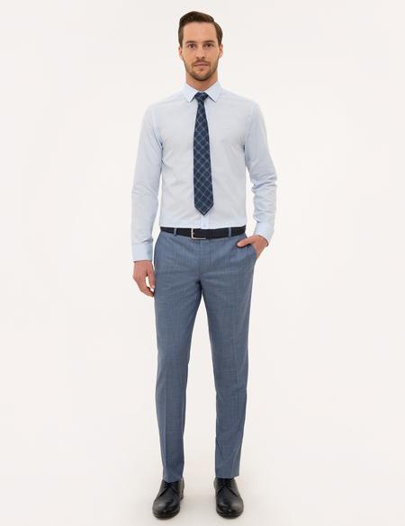 Açık Mavi Slim Fit Basic Gömlek - 50231260020