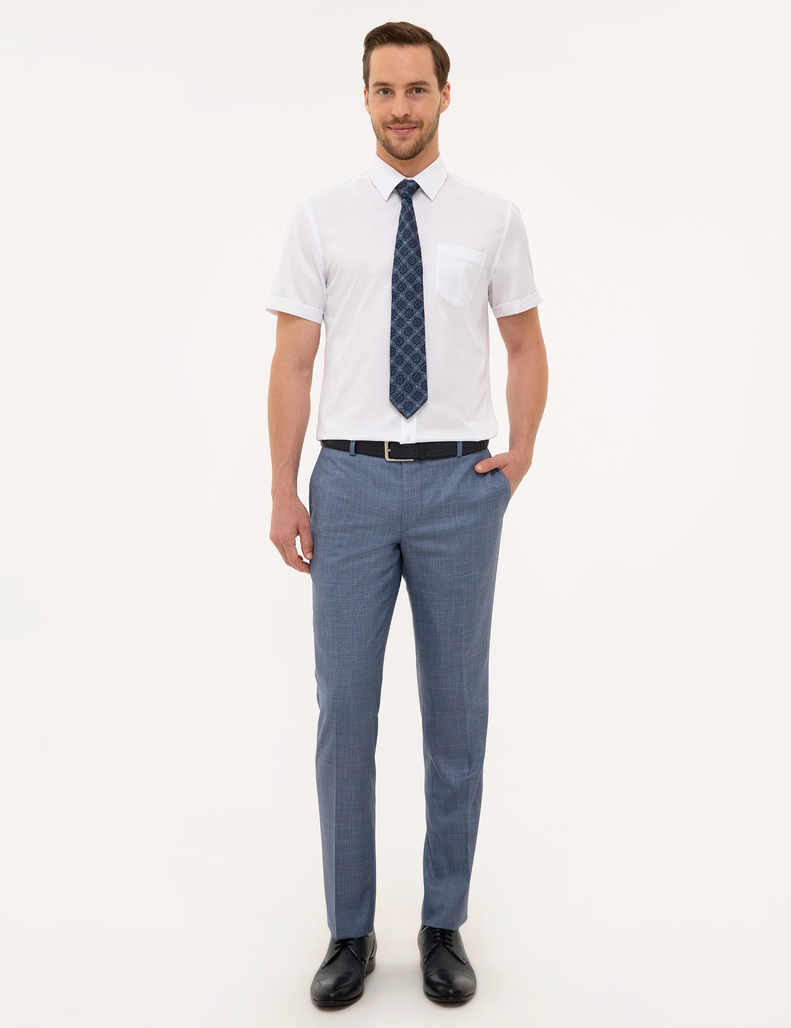 Beyaz Regular Fit Basic Kısa Kollu Gömlek