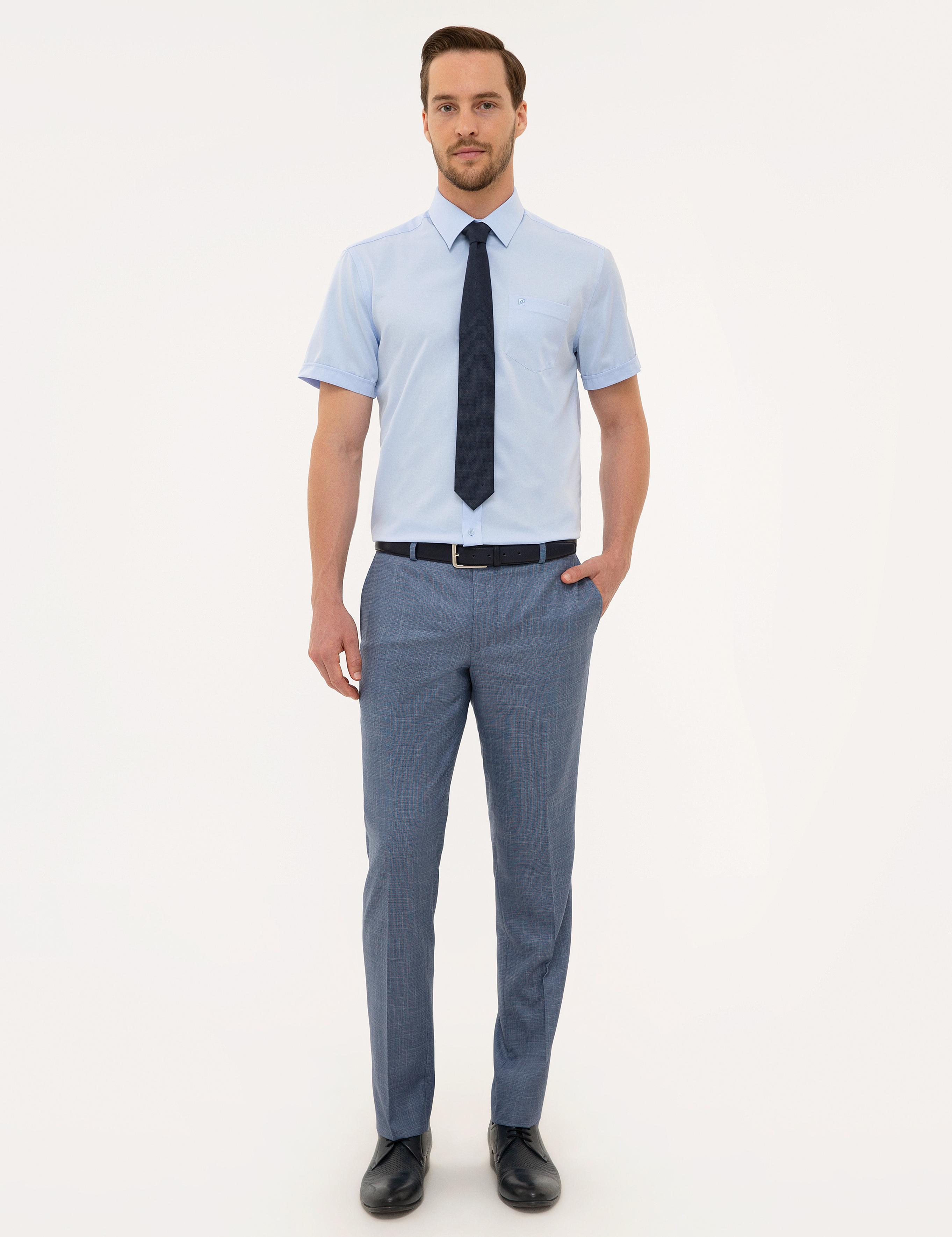 Açık Mavi Regular Fit Basic Kısa Kollu Gömlek