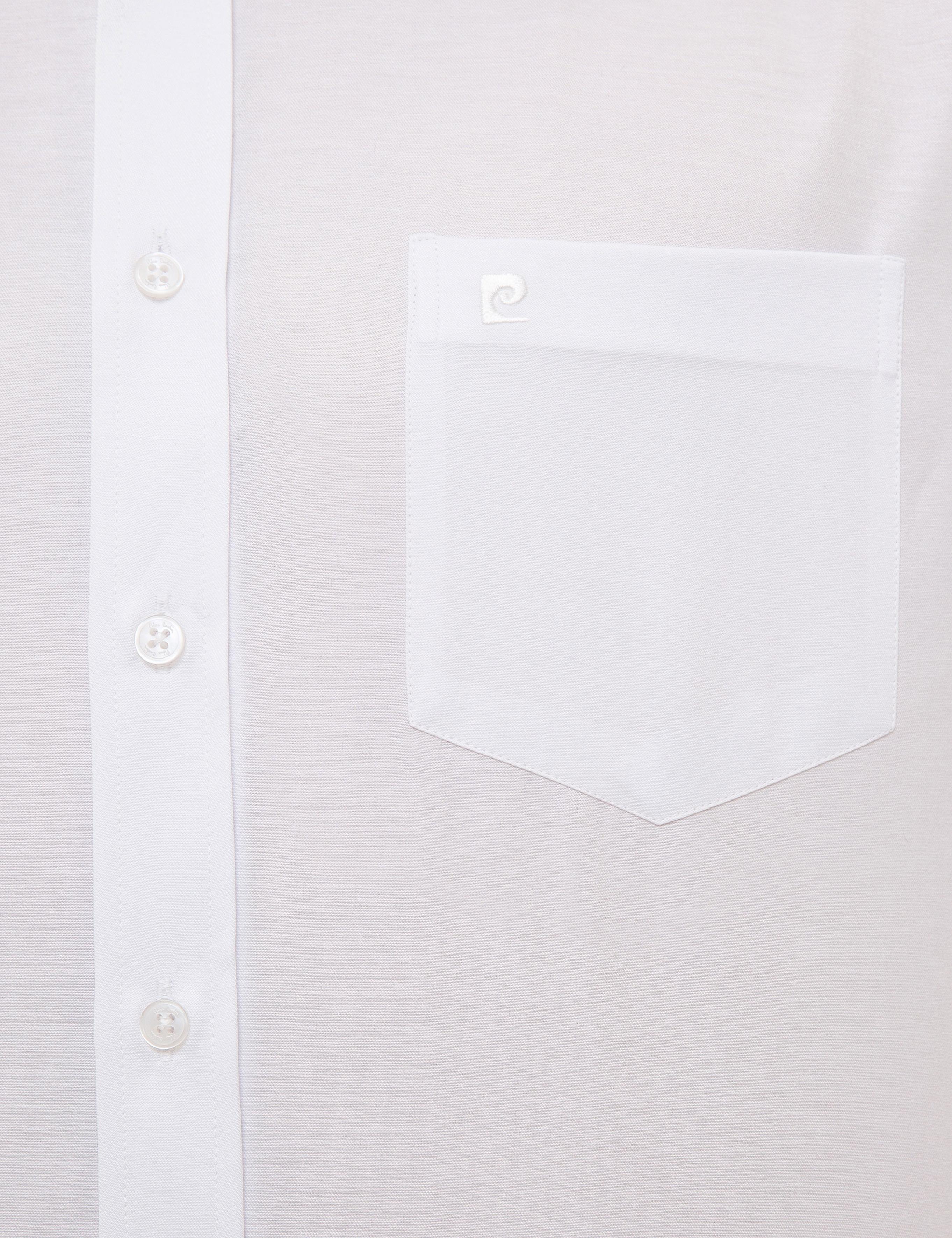 Beyaz Regular Fit Basic Kısa Kollu Gömlek