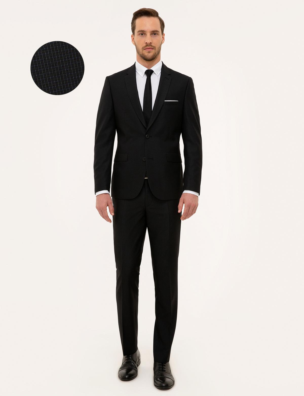 Koyu Lacivert Slim Fit Takım Elbise