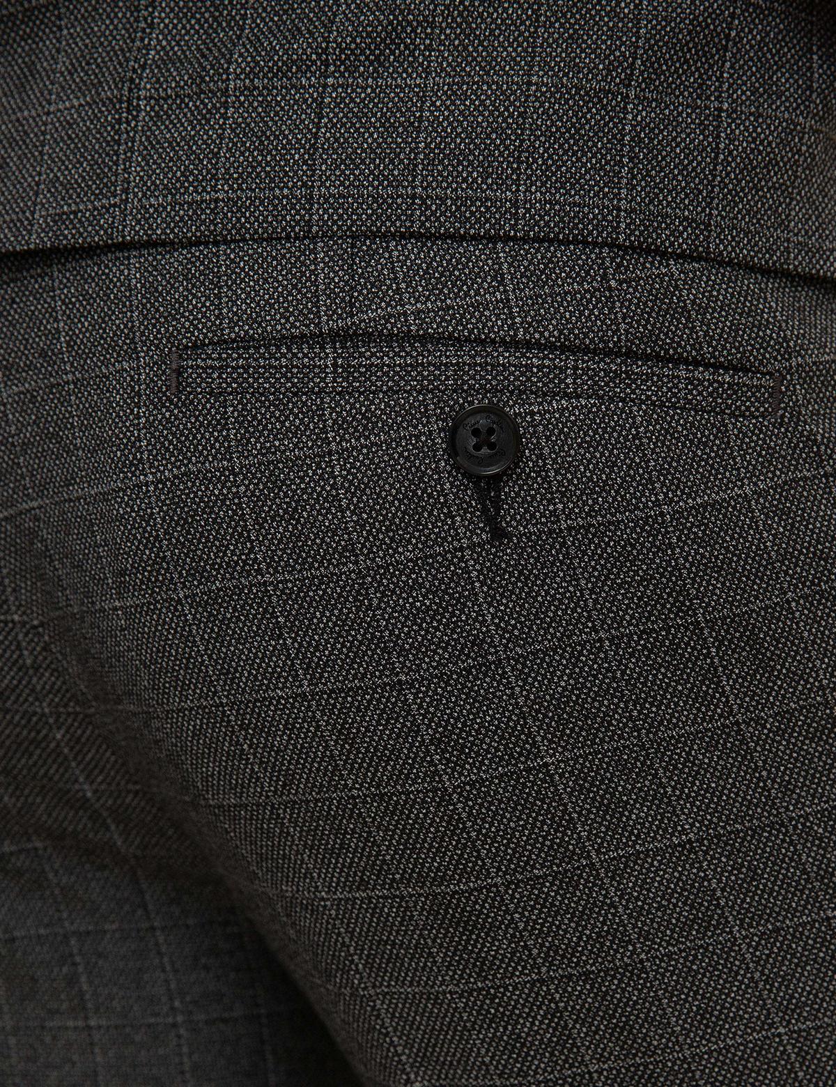 Ekose Füme Slim Fit Takım Elbise - 50230063059