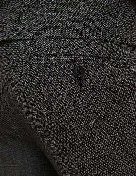 Ekose Füme Slim Fit Takım Elbise - 50230063059