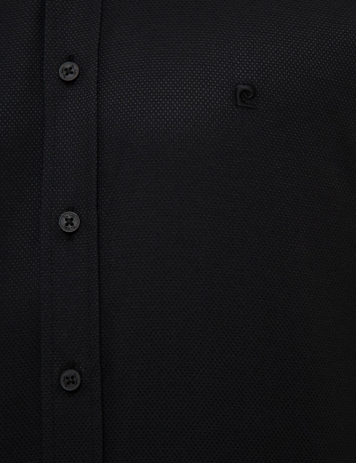 Siyah Slim Fit Armürlü Gömlek - 50227370033