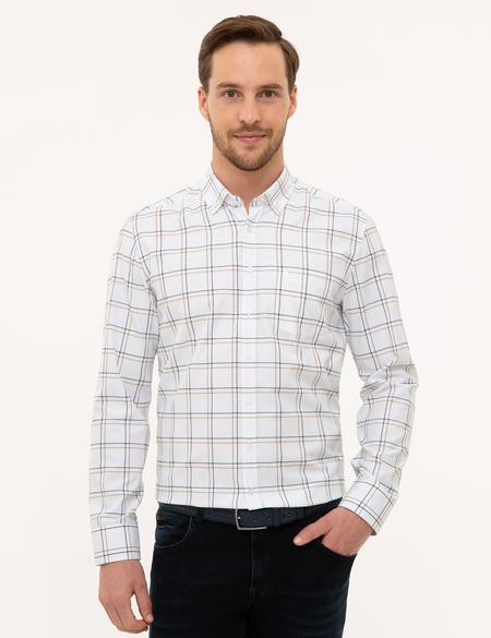 Kahverengi Regular Fit Uzun Kollu Gömlek - 50227233017