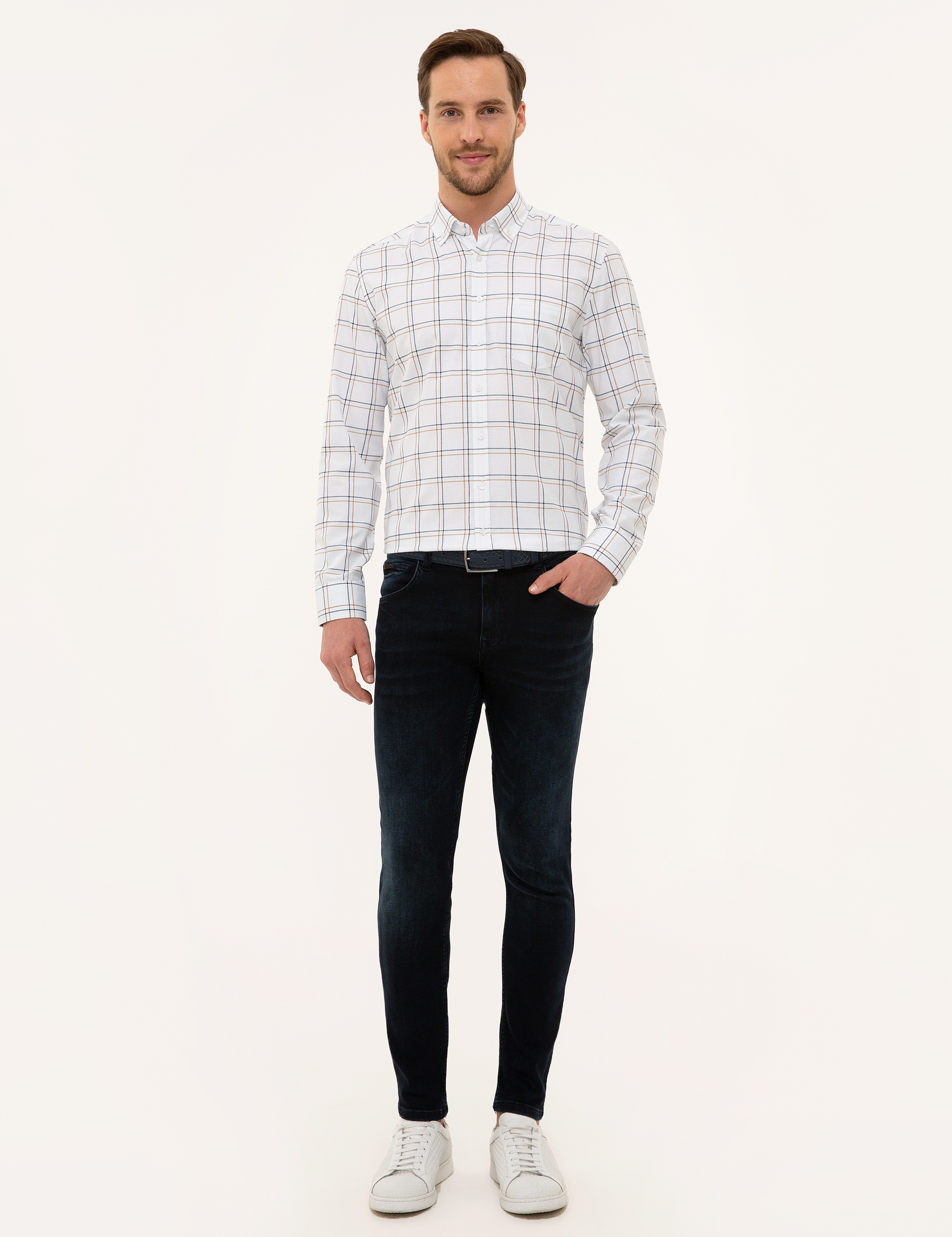Kahverengi Regular Fit Uzun Kollu Gömlek - Image 4