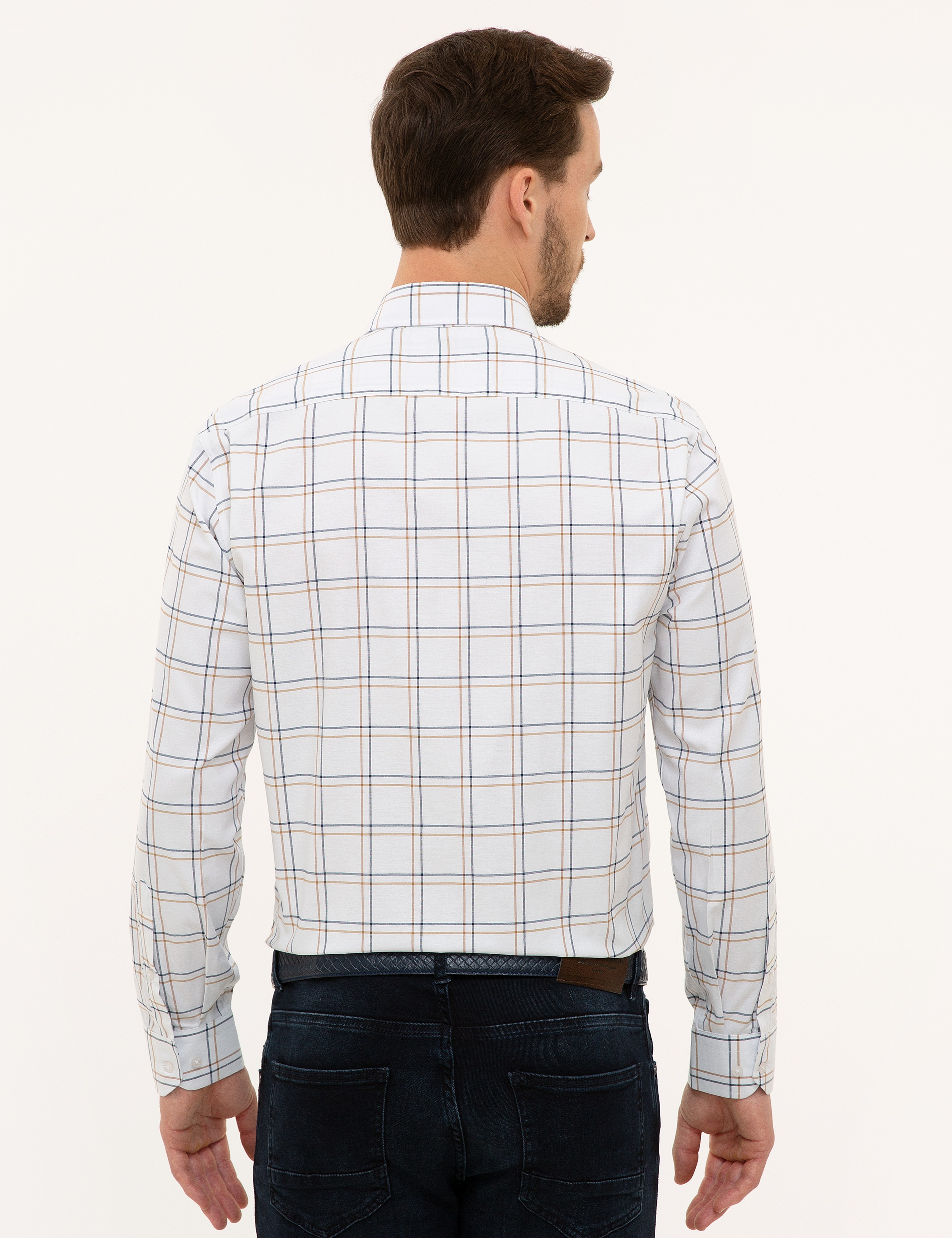 Kahverengi Regular Fit Uzun Kollu Gömlek - Image 3