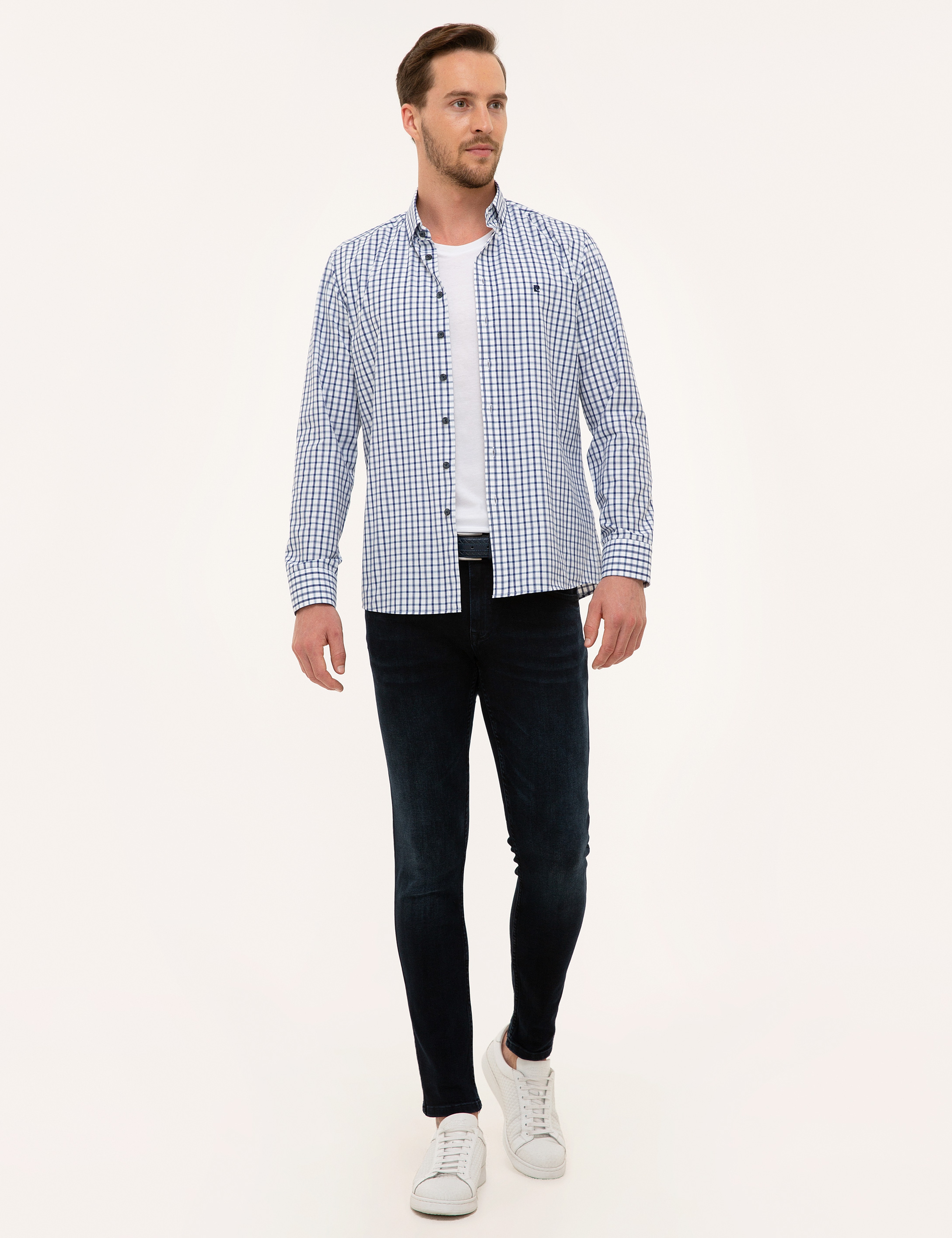 Lacivert Slim Fit Gömlek - Image 4