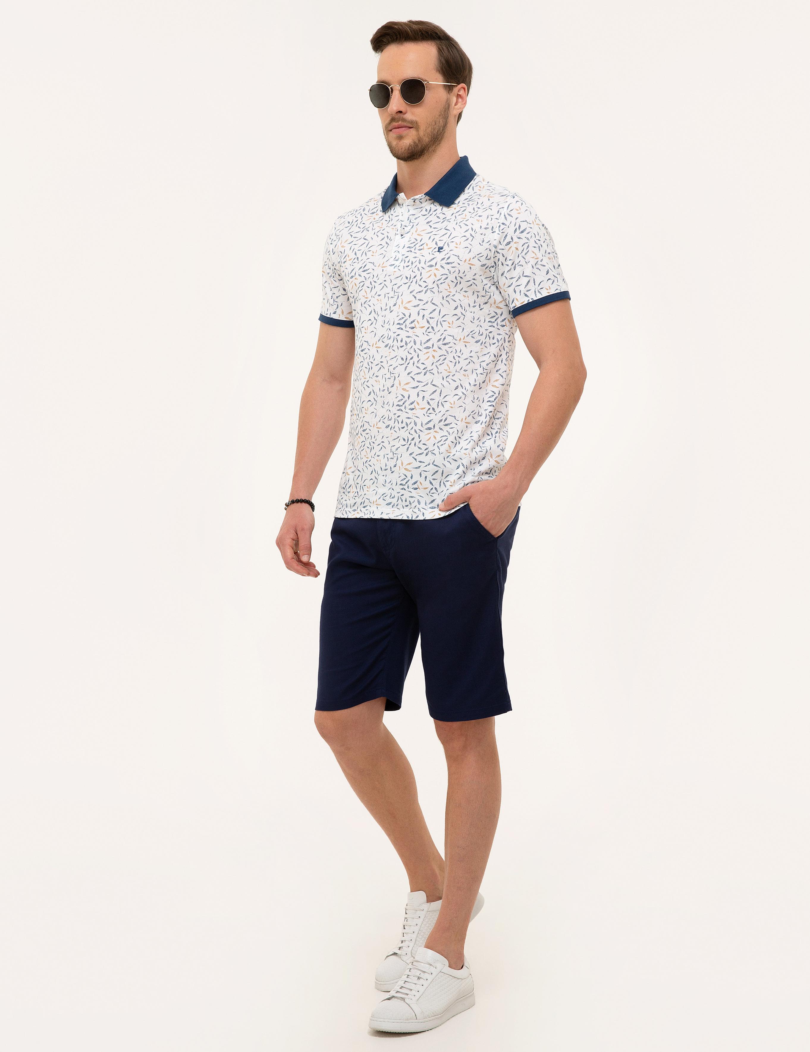 Lacivert Standart Fit Bermuda Şort