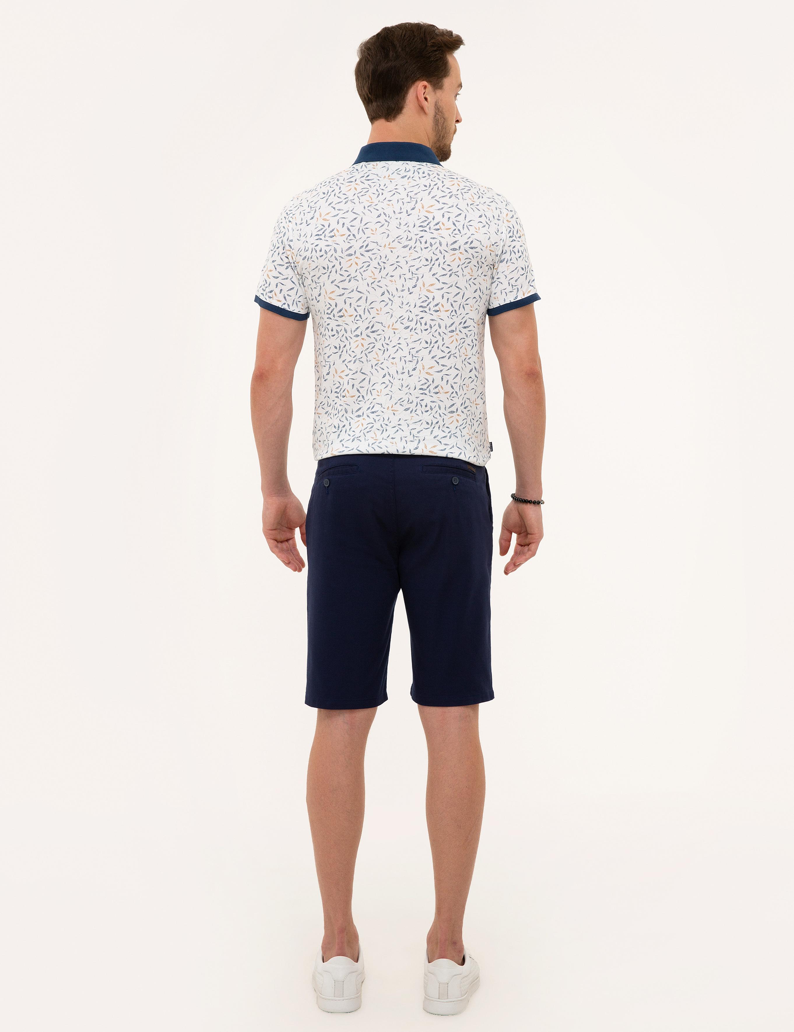 Lacivert Standart Fit Bermuda Şort