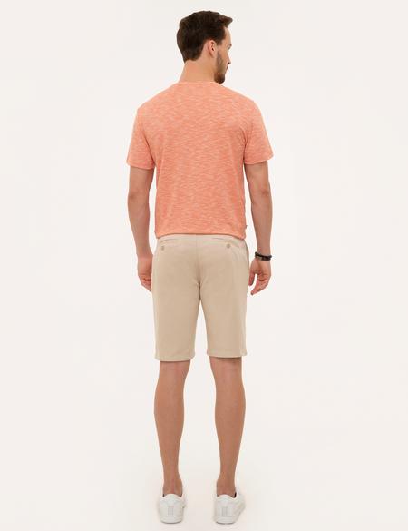 Bej Standart Fit Bermuda Şort - 50227590005