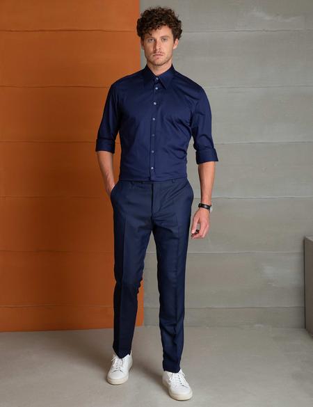 Lacivert Slim Fit Gömlek - 50199436001