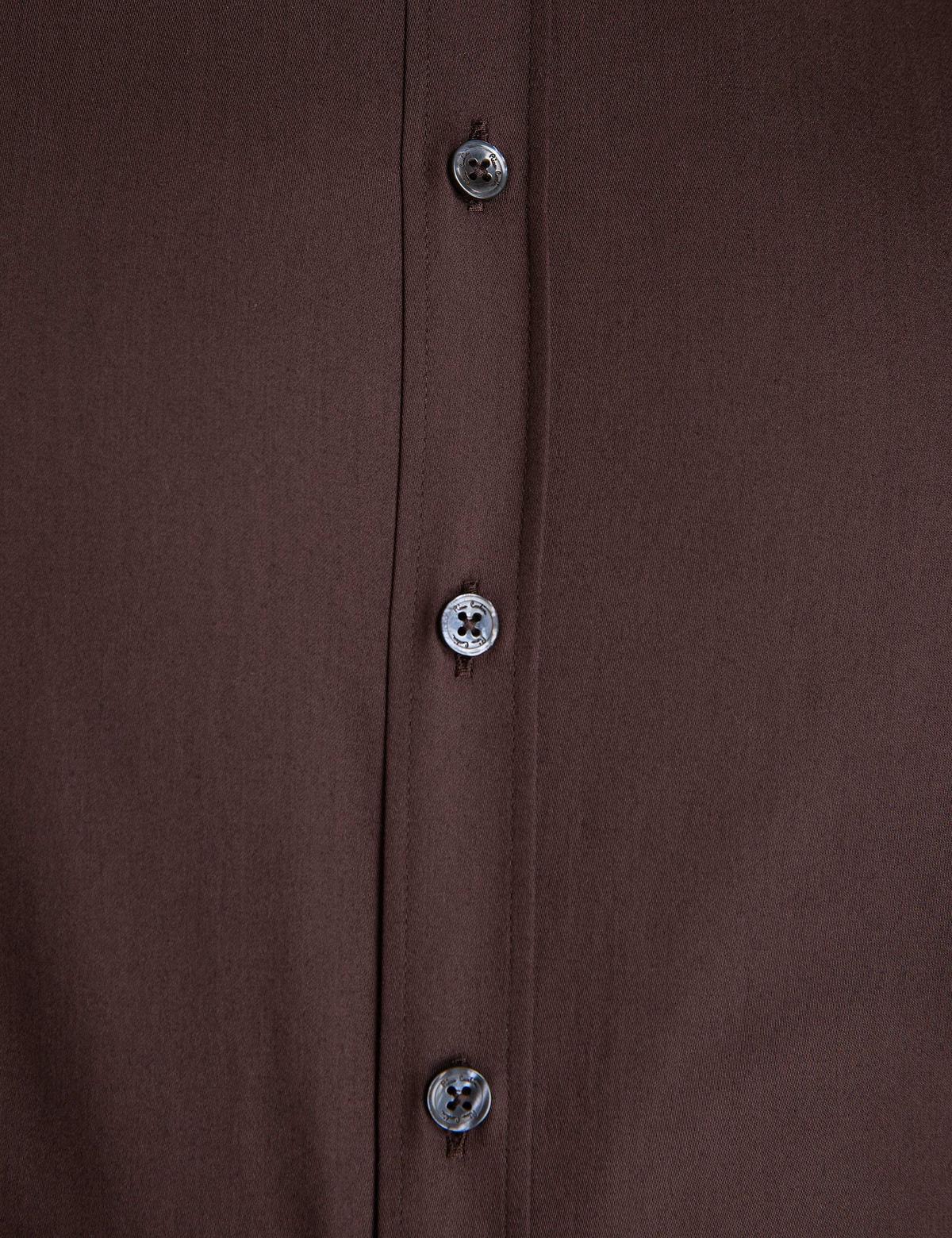 Kahverengi Slim Fit Gömlek - 50199436082