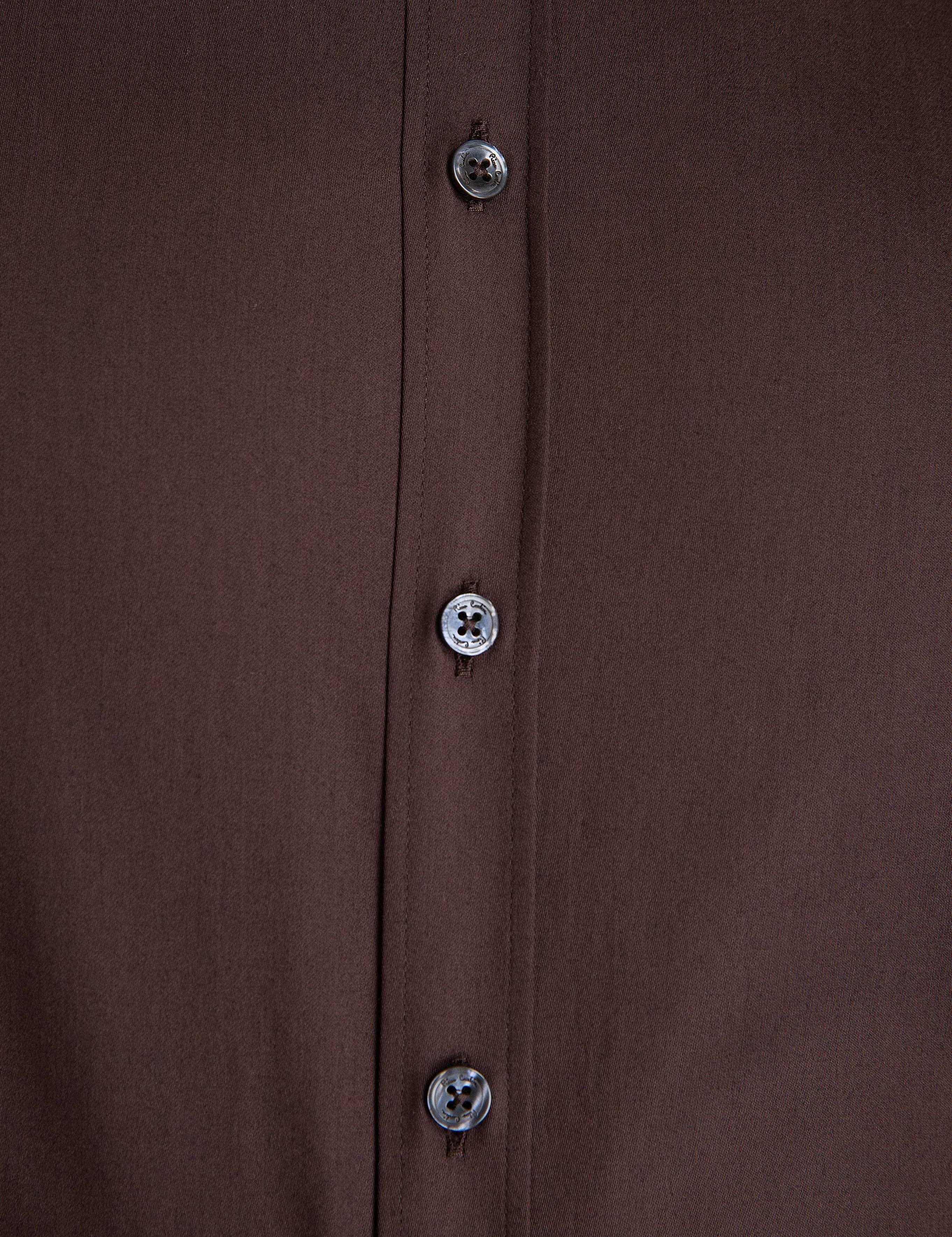 Kahverengi Slim Fit Gömlek