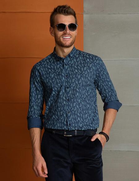 Lacivert Slim Fit Gömlek - 50202431001