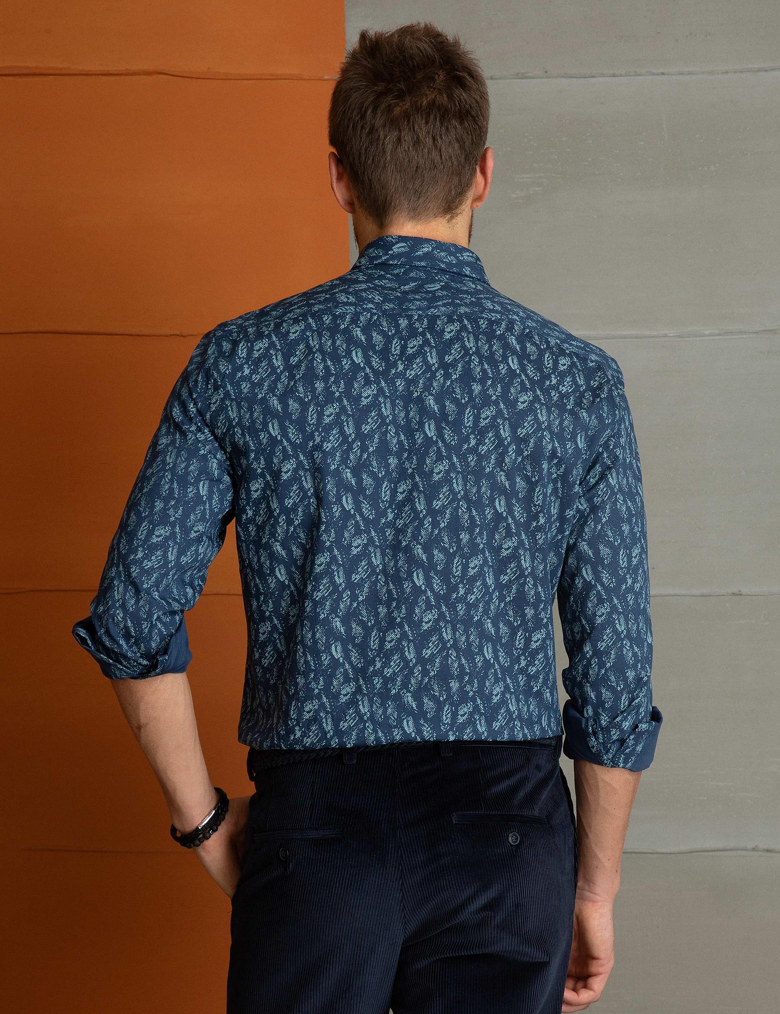 Lacivert Slim Fit Gömlek