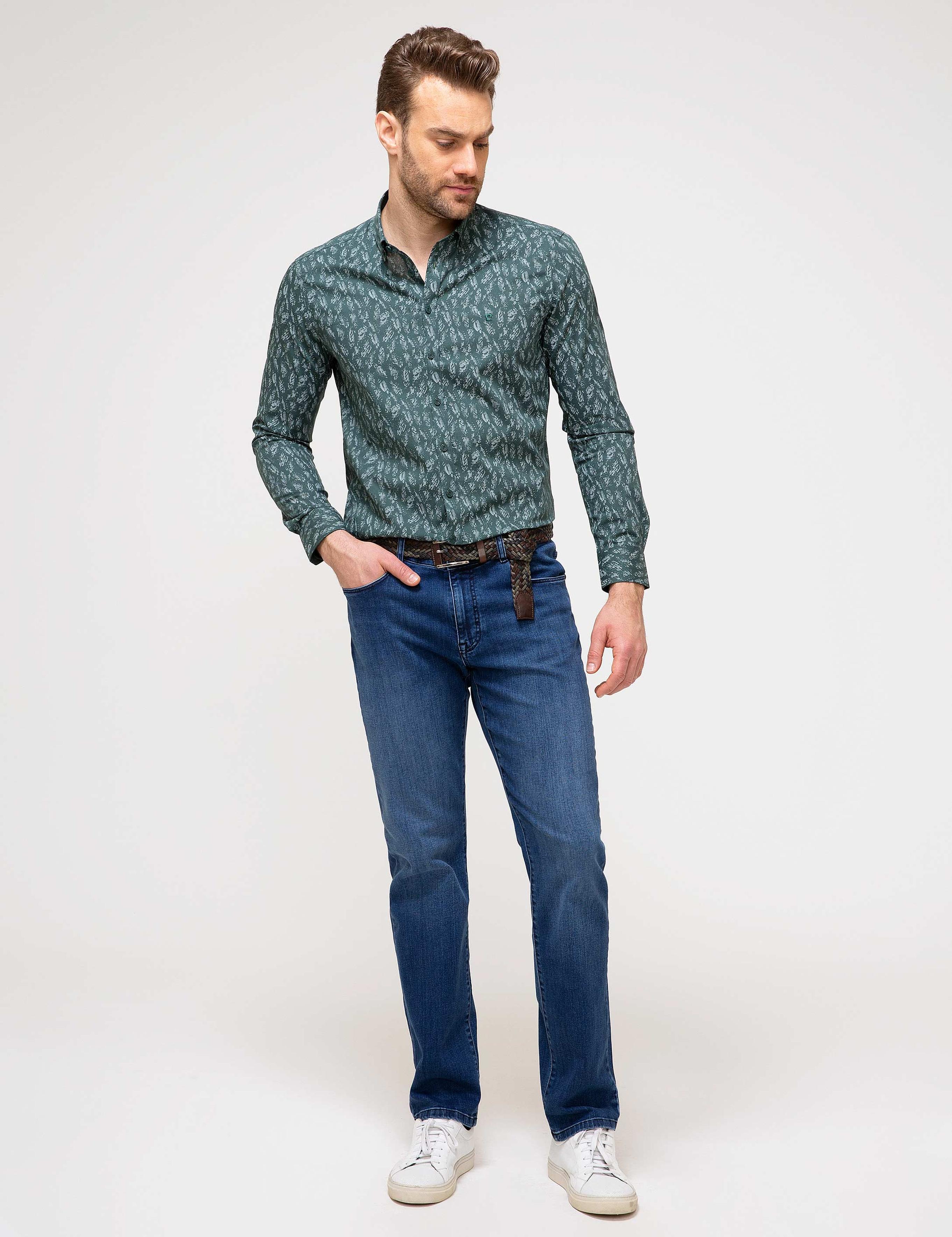 Yeşil Slim Fit Gömlek