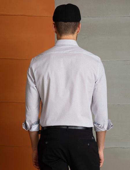 Kırmızı Slim Fit Uzun Kollu Gömlek - 50202435009