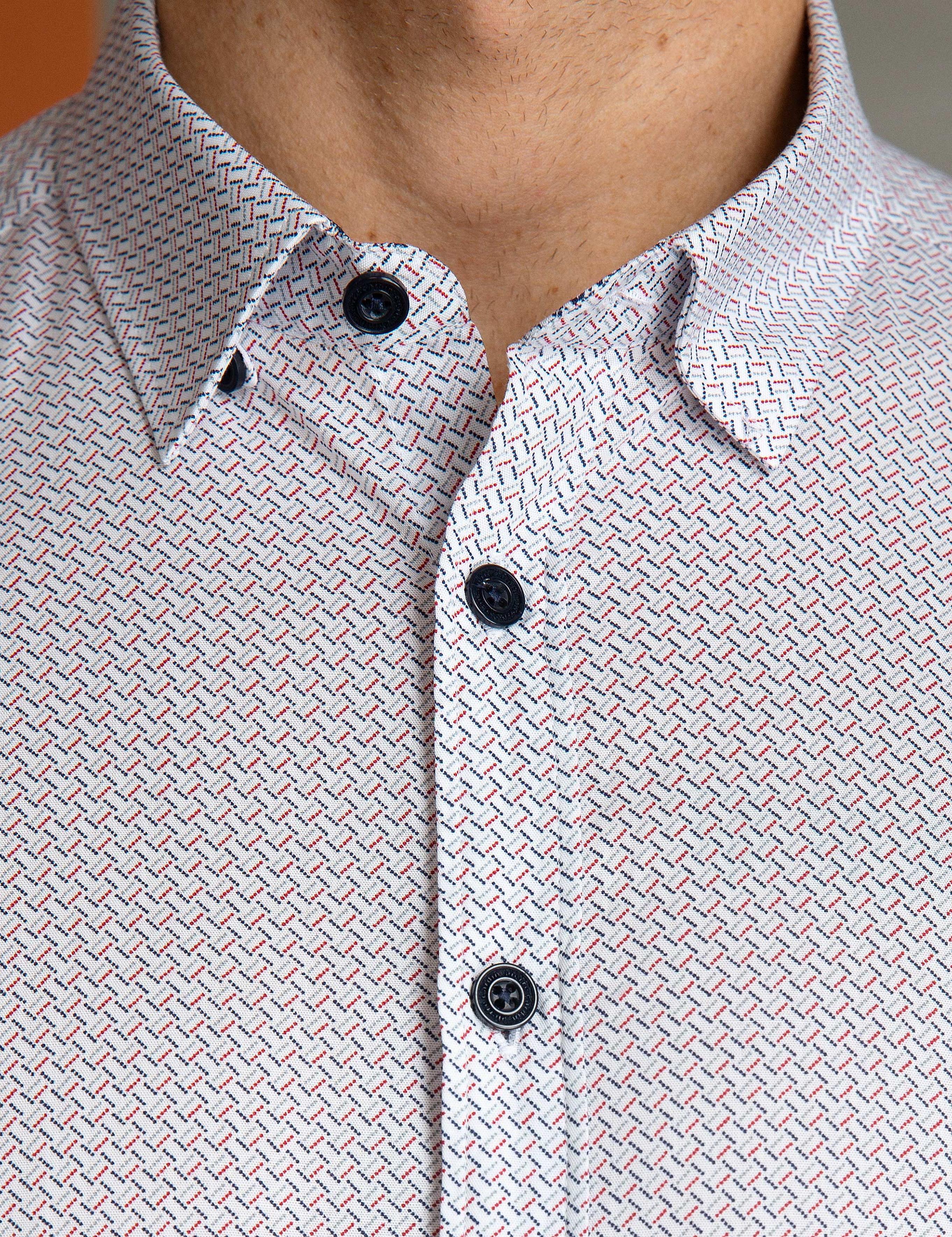 Kırmızı Slim Fit Uzun Kollu Gömlek