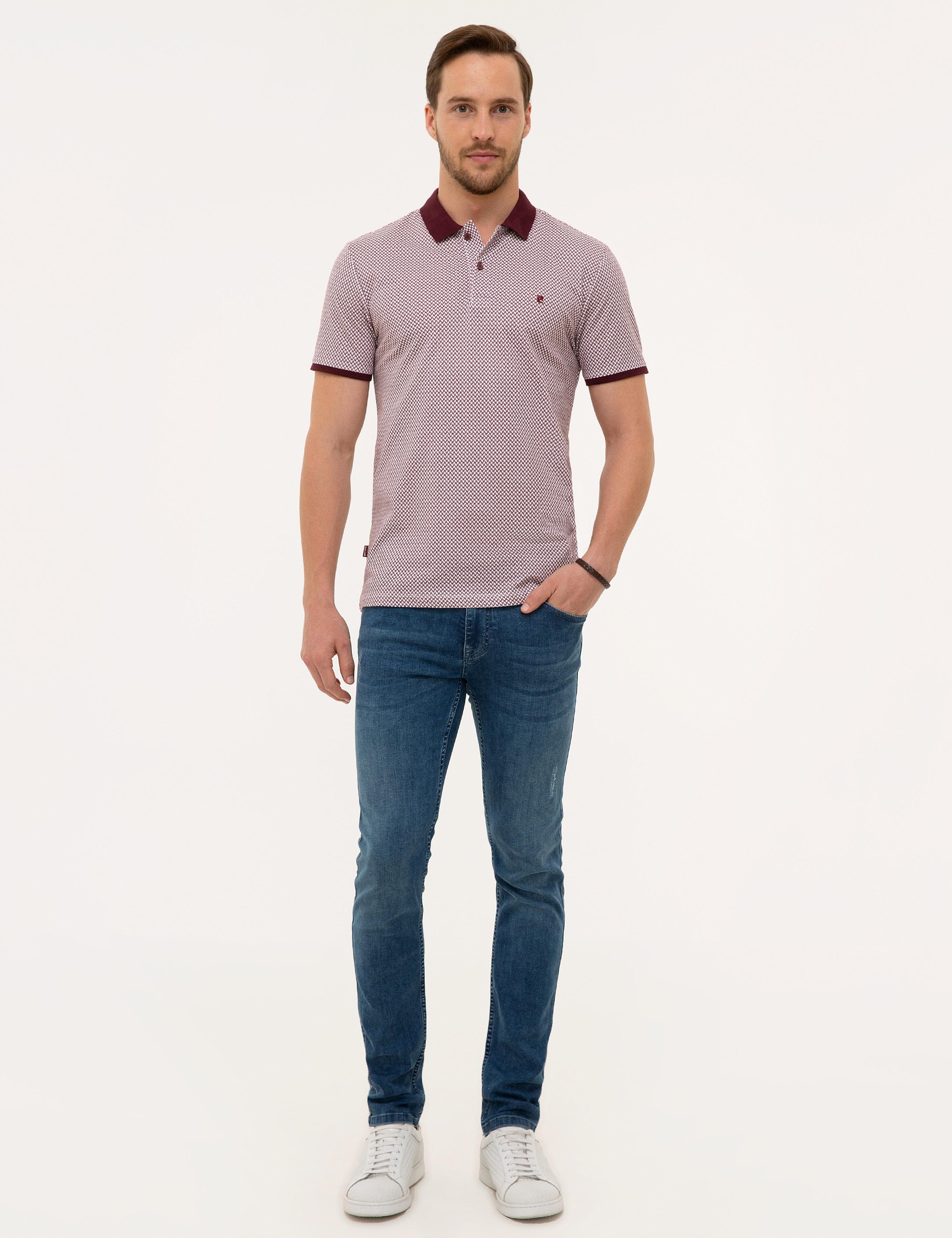 Bordo Slim Fit Polo Yaka T-Shirt