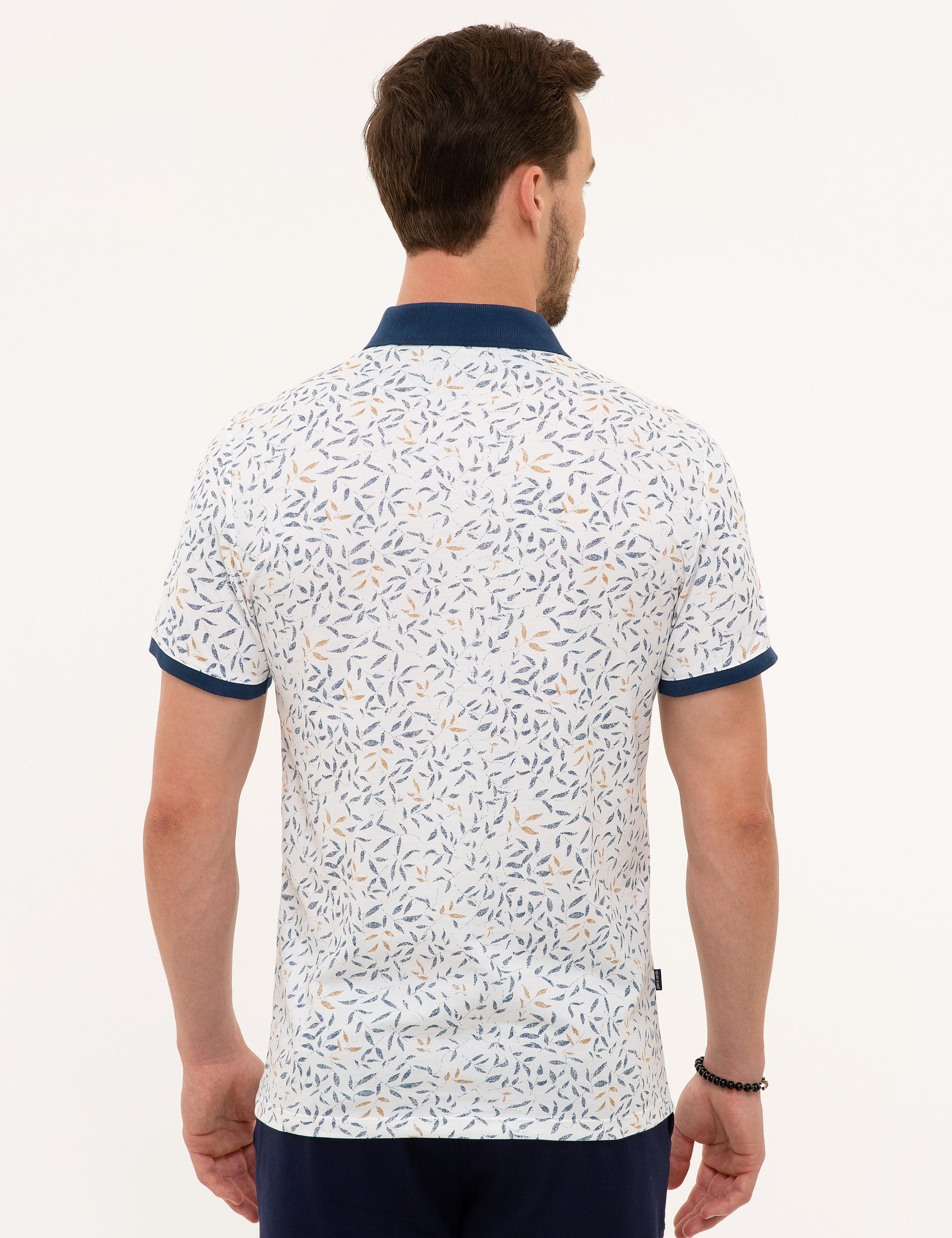 Beyaz Slim Fit Polo Yaka T-Shirt