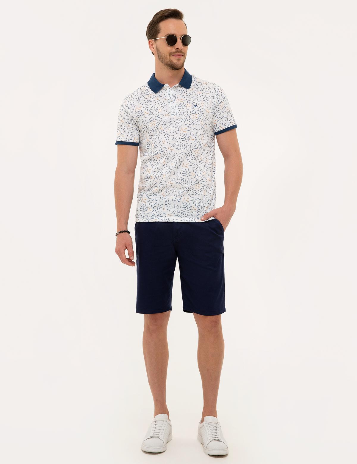 Beyaz Slim Fit Polo Yaka T-Shirt - 50226836008